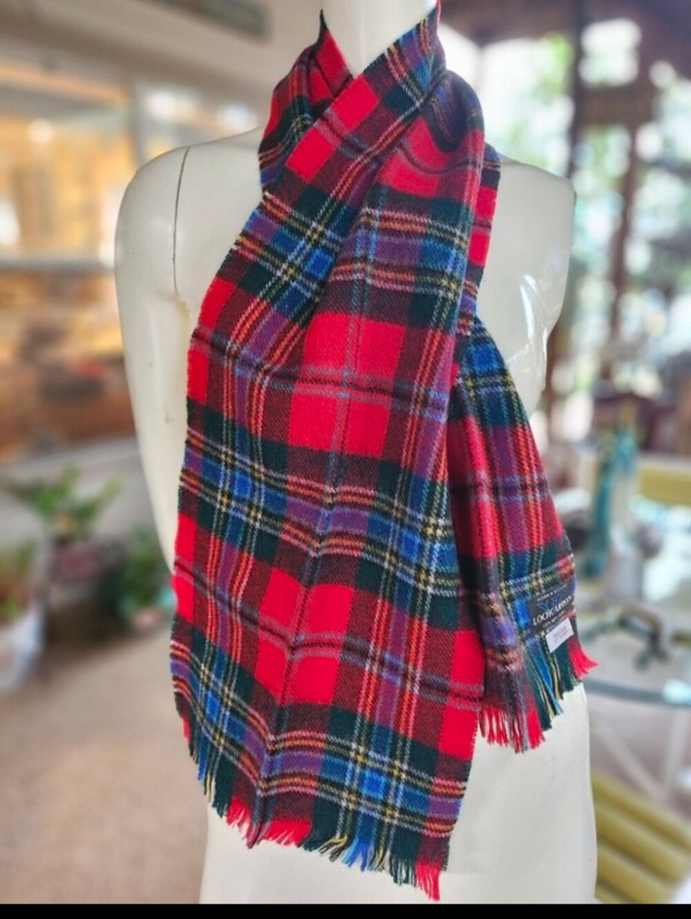 Lochcarron Of Scotland 100% New Wool Maclean Of Duart Tartan Plaid Fringed Scarf